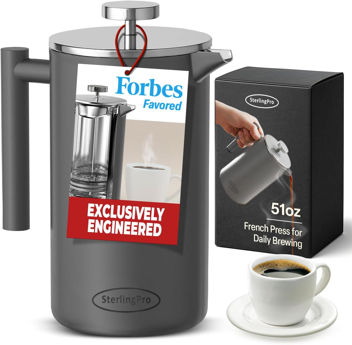 51 oz French Press — Gray
